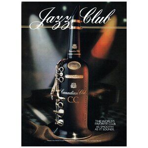 1994 Canadian Club CC Whisky Whiskey Jazz Trumpet Vintage Print Ad Bar Wall Art